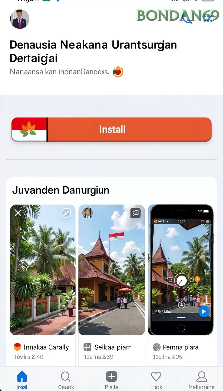 Cuplikan layar 4P4P — menu navigasi